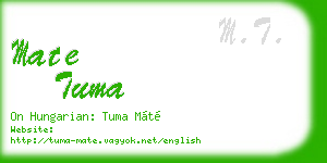 mate tuma business card